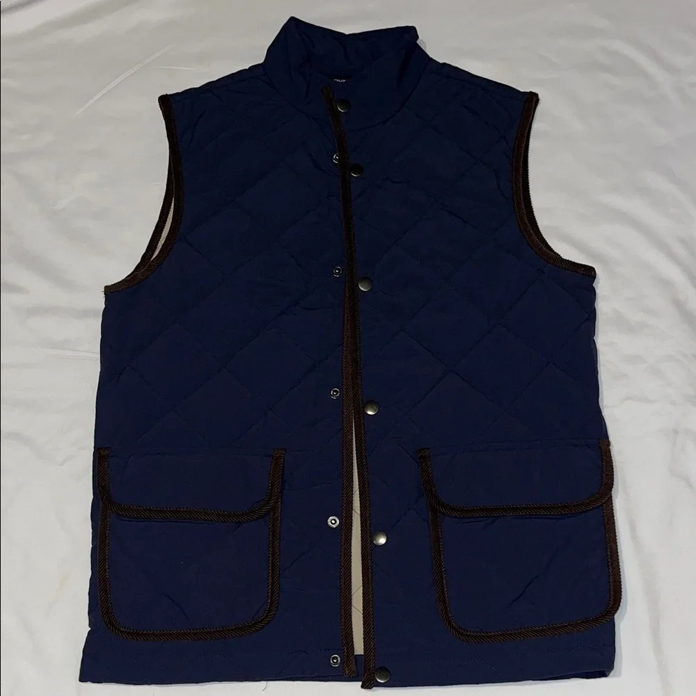 Roundtree & Yorke Dark Blue Quilted Vest